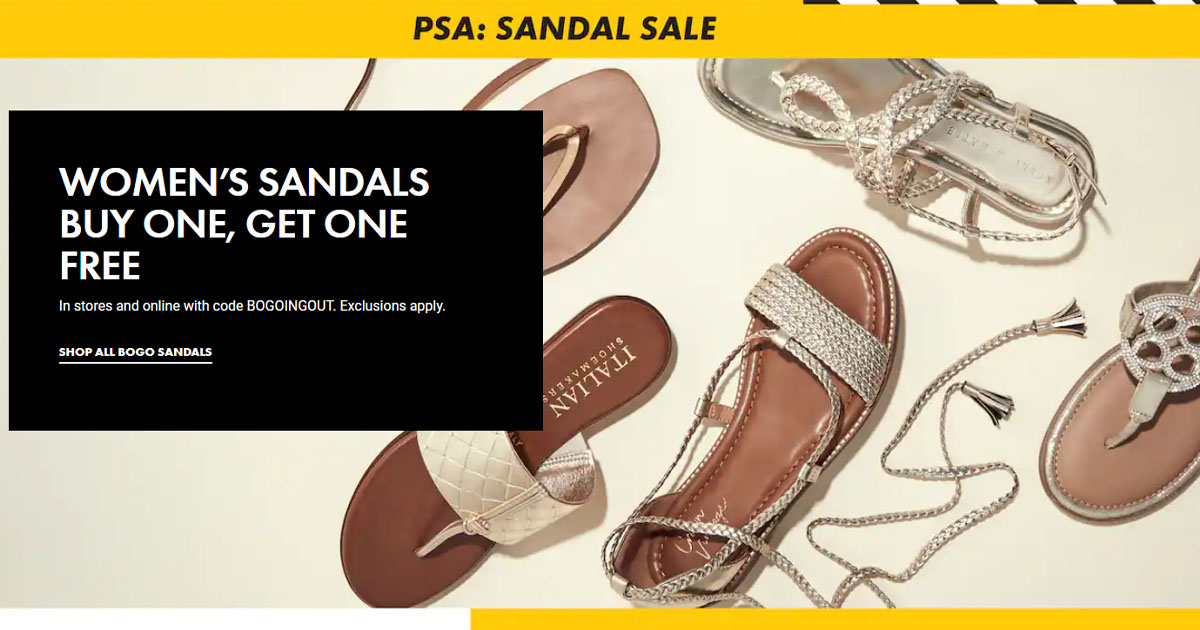 Bogo Free Sandals