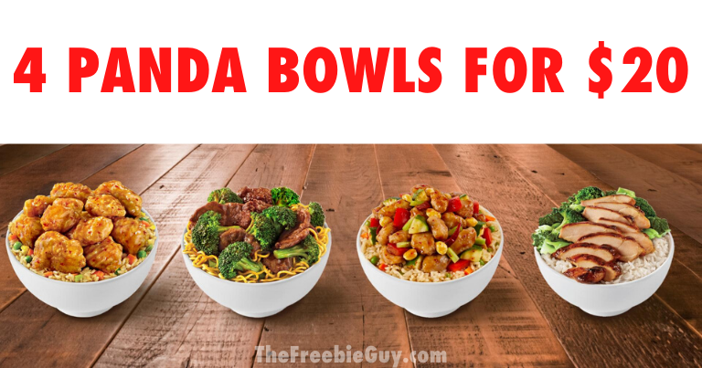 Panda Express 4 Bowls for $20 Deal - The Freebie Guy® ️️️