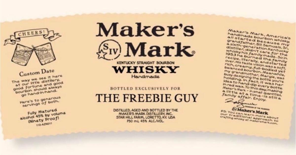 FREE Personalized Maker’s Mark Labels The Freebie Guy®