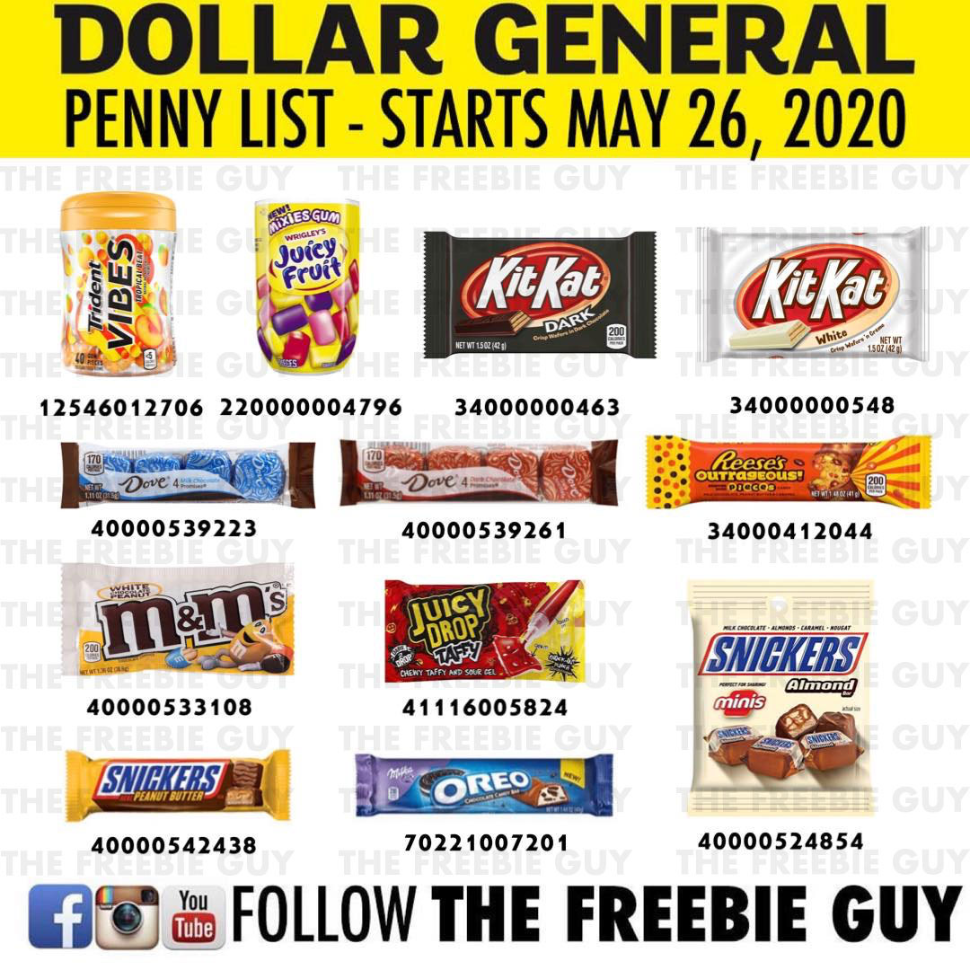 Dollar General Penny List May 26, 2020 The Freebie Guy®