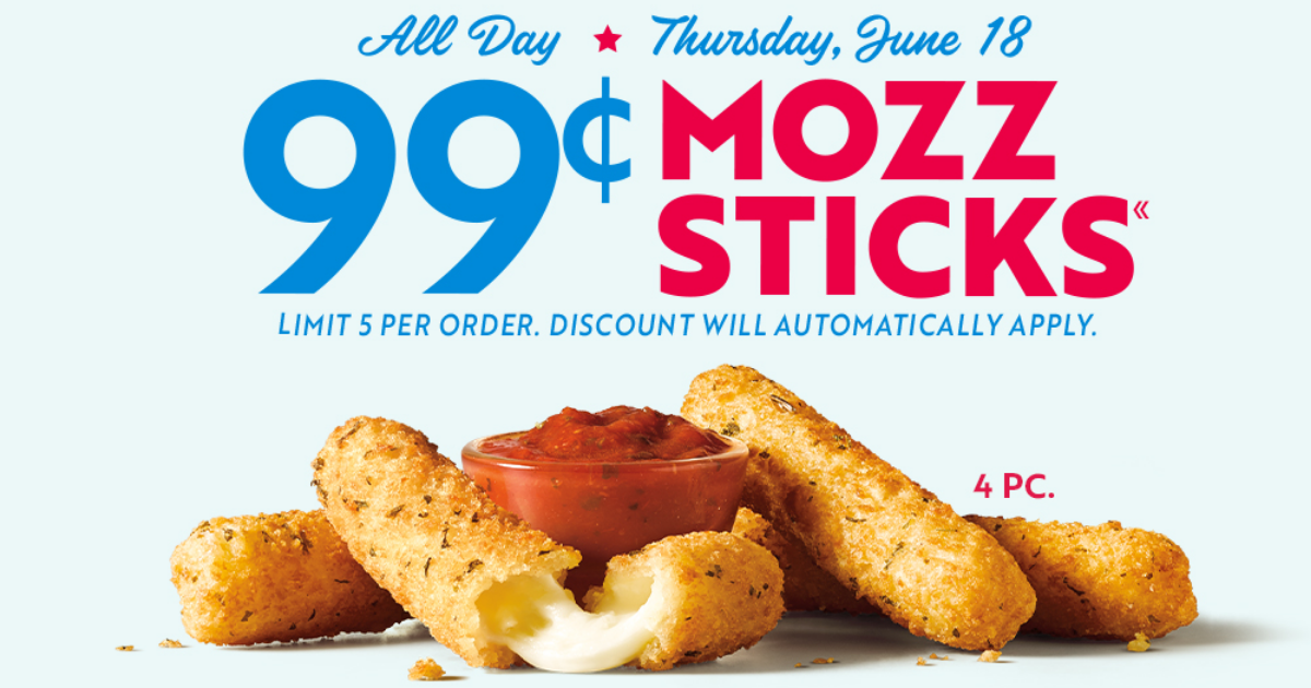 99¢ Mozzarella Sticks at Sonic TODAY ONLY! The Freebie Guy®