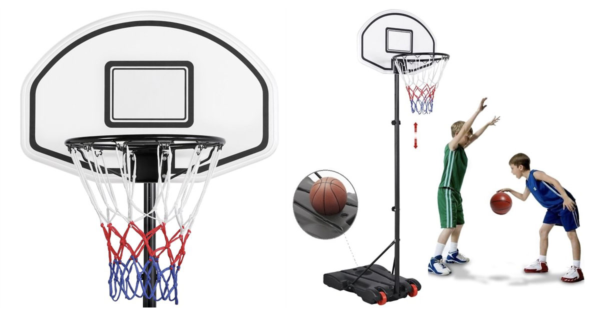 Kids Adjustable Height Basketball Hoop - $57.99 (was $100) - The
