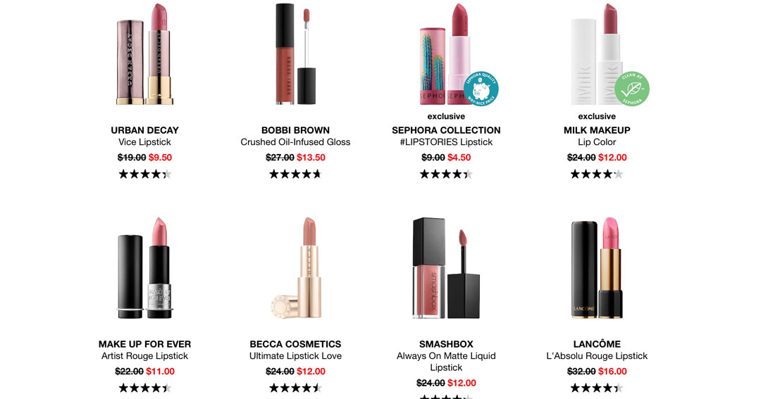 TODAY ONLY Sephora 50 off Lipstick + FREE SHIPPING The Freebie Guy®