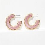 LOFT Fabric Hoop Earrings