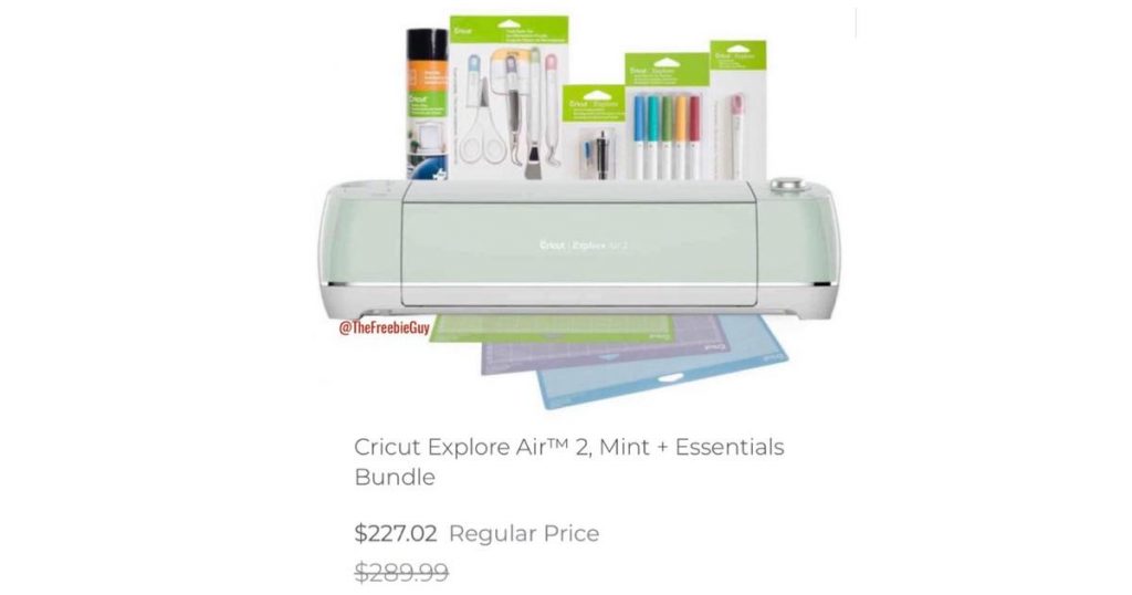 Cricut Explore Air 2 Mint + Essentials Bundle w/ 10 Off & FREE