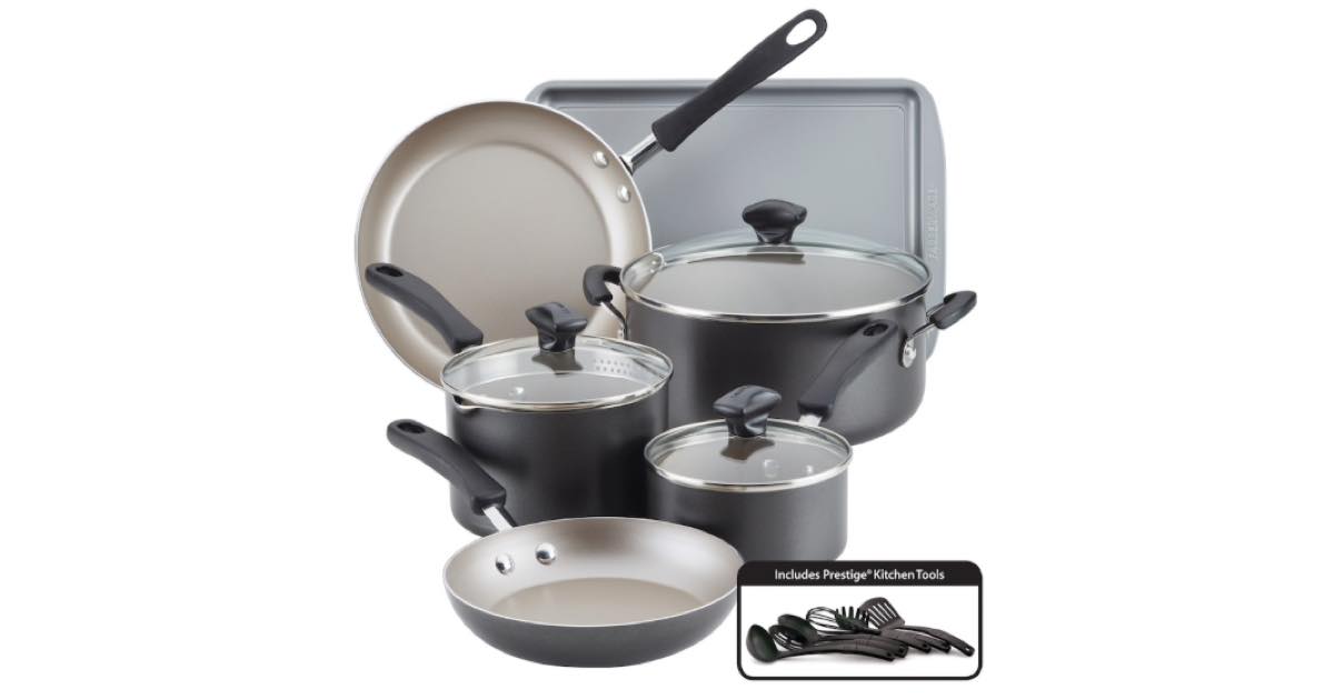 Kohl’s Farberware Cookstart 15 Piece Nonstick Cookware Set 50.99