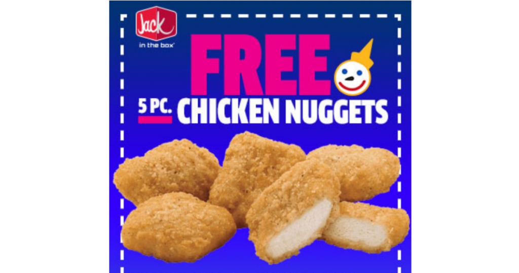 FREE 5 PC. Nuggets at Jack in the Box The Freebie Guy®