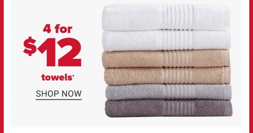 BELK 4 for 12 M.S.H Cotton Bath Towels The Freebie Guy®