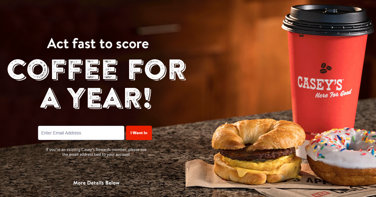 The Casey’s General Store National Coffee Day Quikly Giveaway The