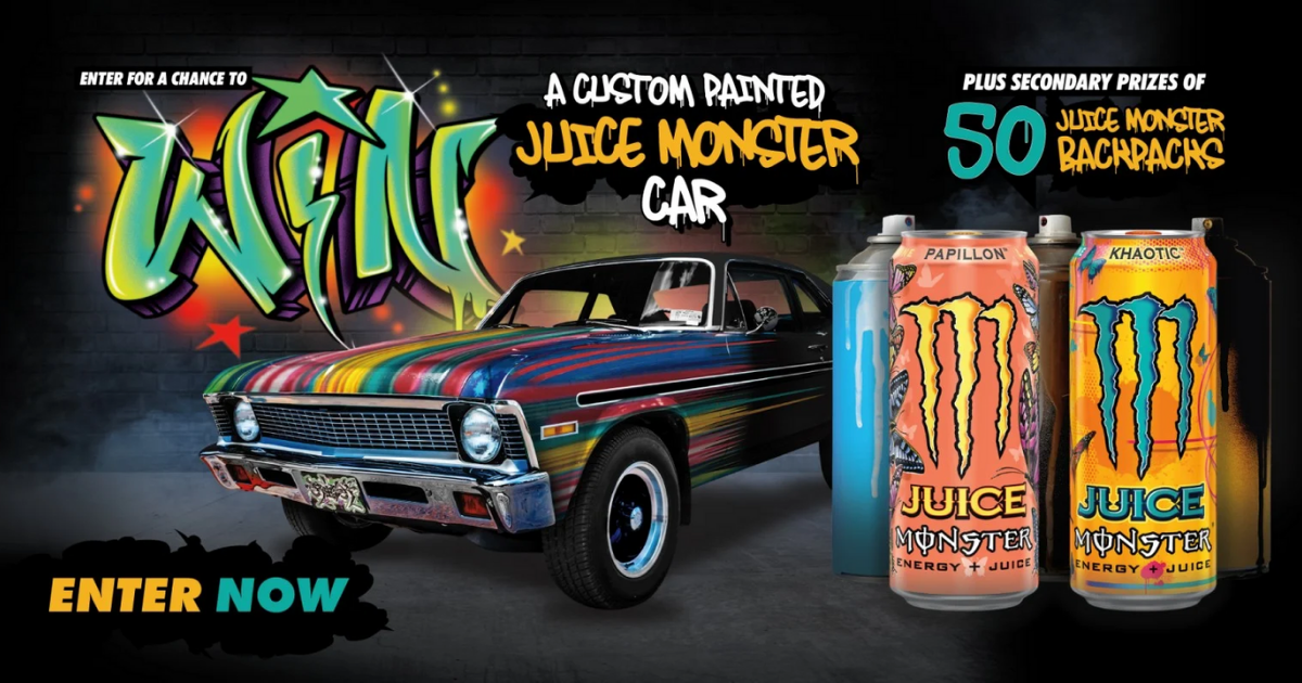 Monster Energy Chance to Win a Custom Painted Car Sweepstakes - The