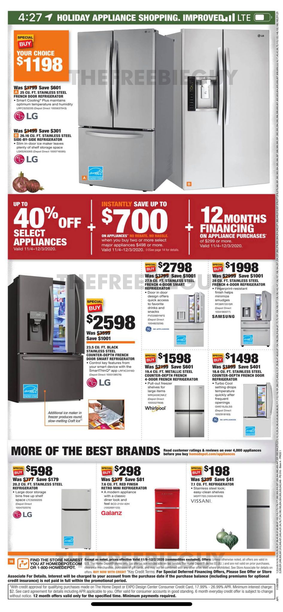 home depot black friday 2020 refrigerator