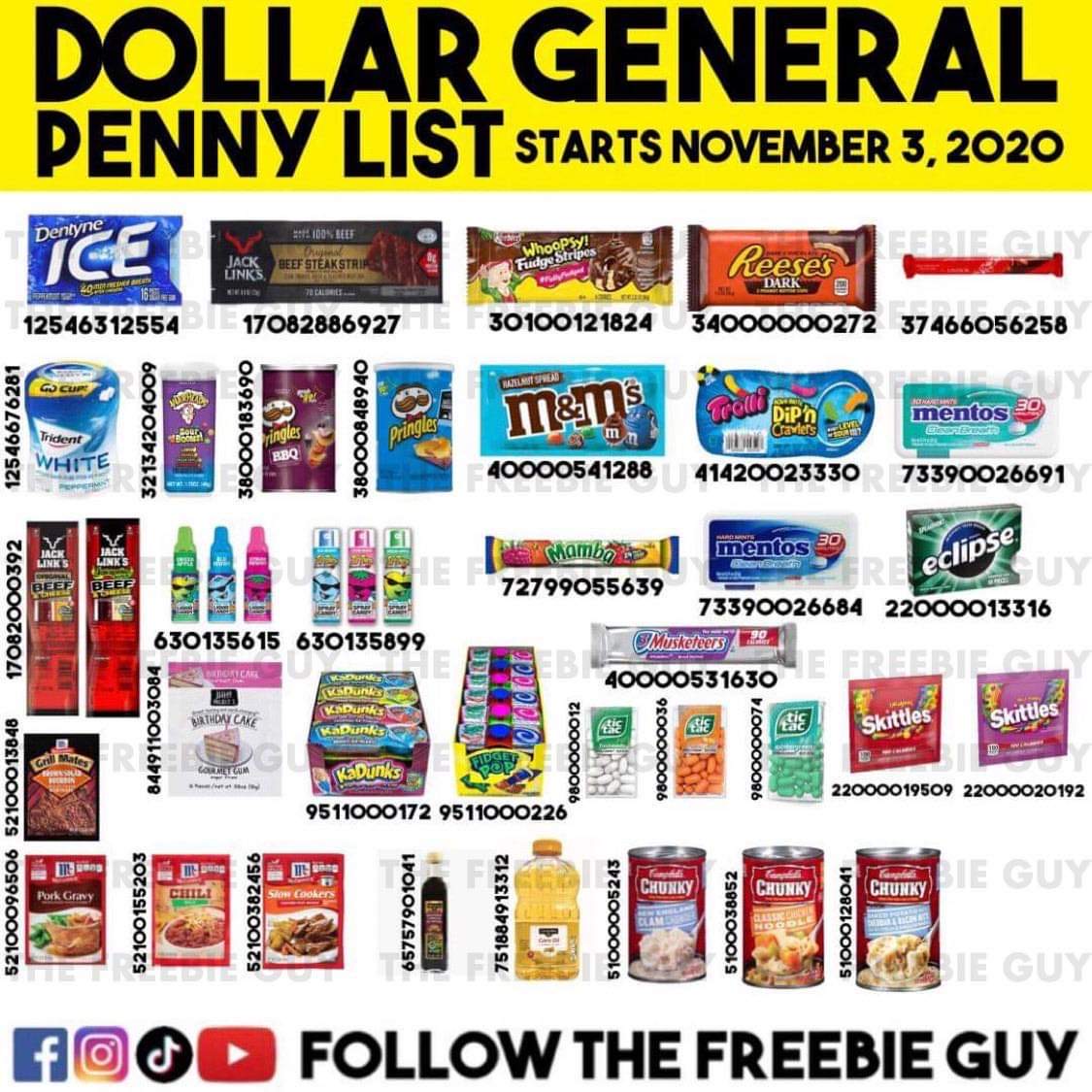 DOLLAR GENERAL PENNY LIST NOVEMBER 3, 2020 The Freebie Guy