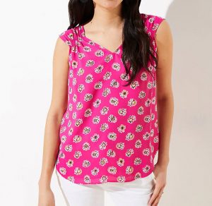 Bloom Smocked Trim Shell