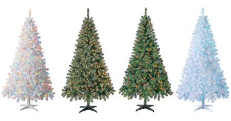 Holiday Time Pre Lit Madison Pine White Artificial Christmas Tree