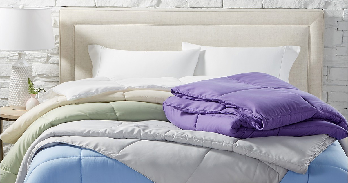 Lightweight Microfiber Down Alternative Comforter Just 19.99 Shipped