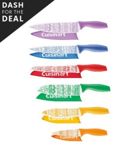 Purple Orange Multicolor Piece Knife Set