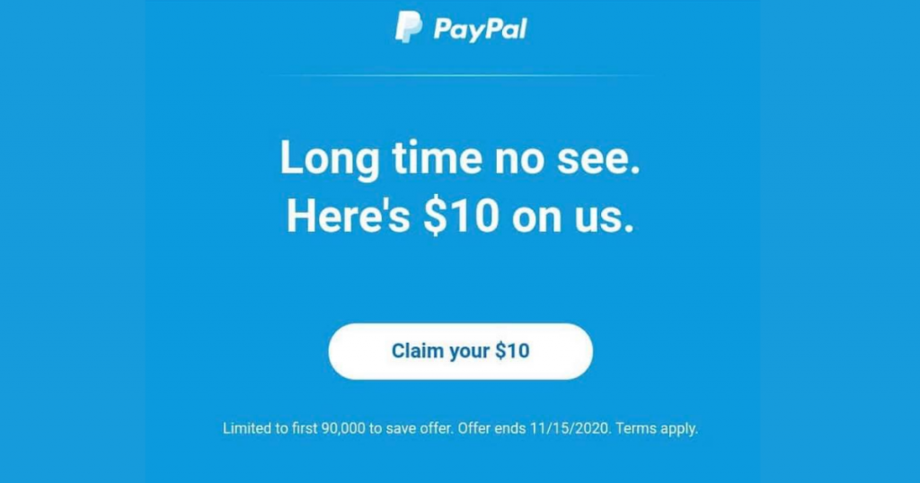 FREE 10 For Select PayPal Accounts The Freebie Guy®