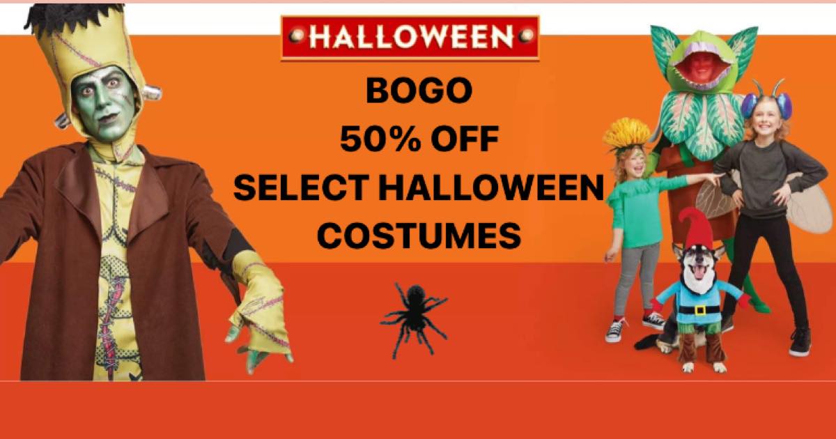 TARGET BOGO 50 off Halloween Costumes & More The Freebie Guy® ️️️