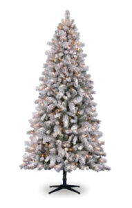 ft Pre Lit Vermont Pine Flocked Artificial Christmas Tree