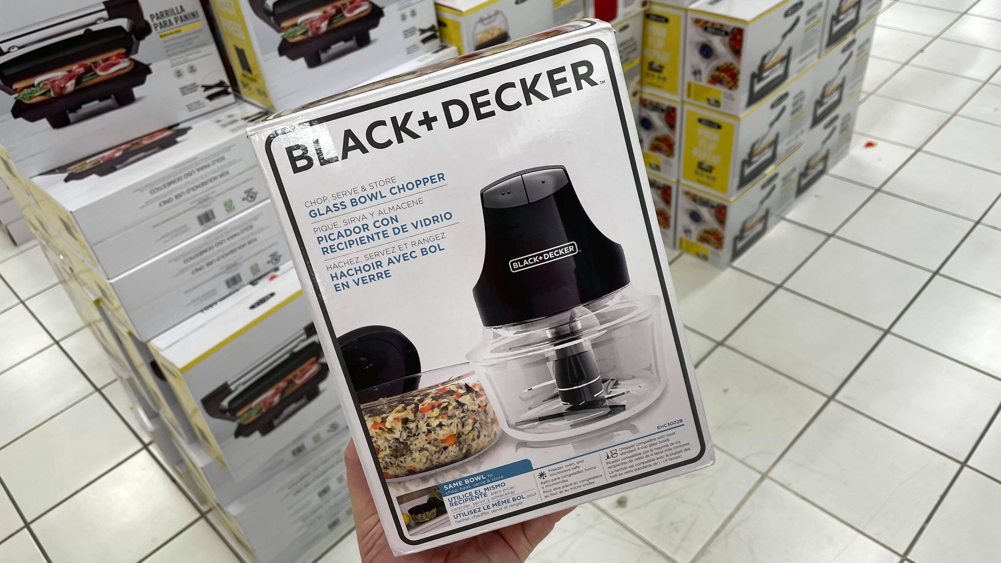BLACK+DECKER EHC3002B Glass Bowl Chopper , Black