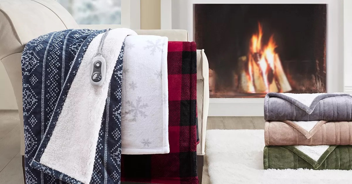 Kohl's Cuddl Duds Heated Plush Sherpa Throw Only 23.79 (Reg 140