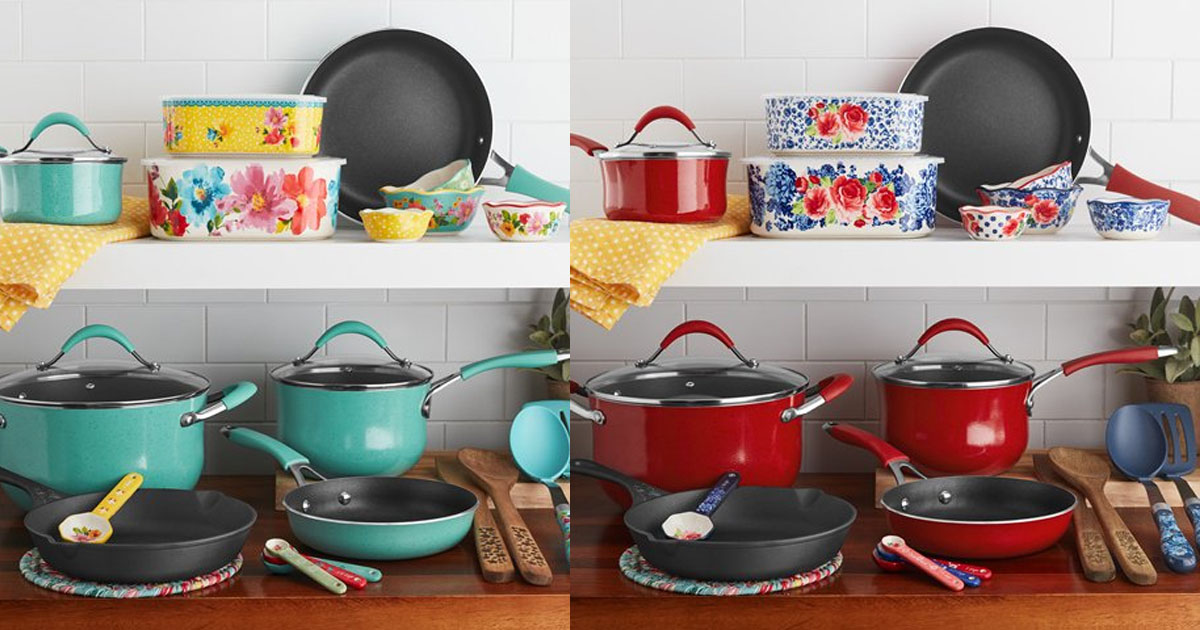 The Pioneer Woman + Frontier Speckle 25-Piece Cookware Combo Set