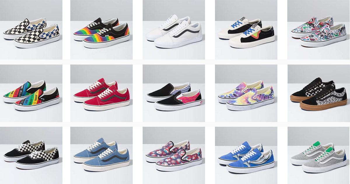 all vans shoes names
