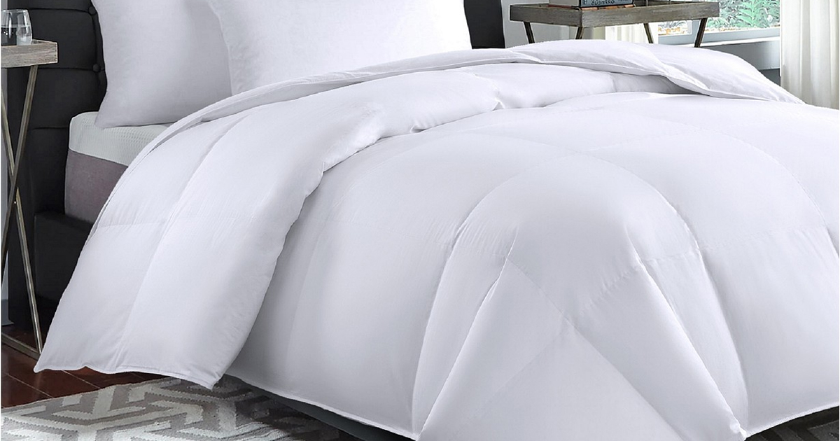 MACY'S ANY SIZE GOOSE FEATHER & DOWN COMFORTER ONLY 57.99 The