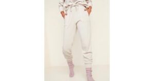 white high waisted joggers