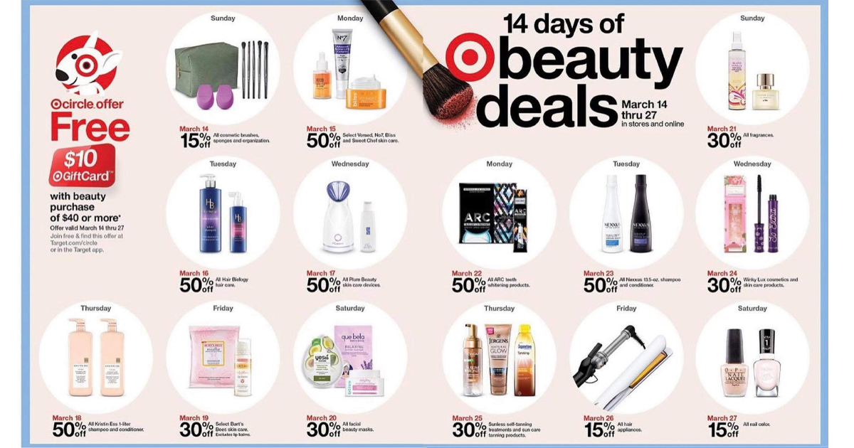TARGET 14 DAYS OF BEAUTY DEALS MARCH 14TH 27TH The Freebie Guy®