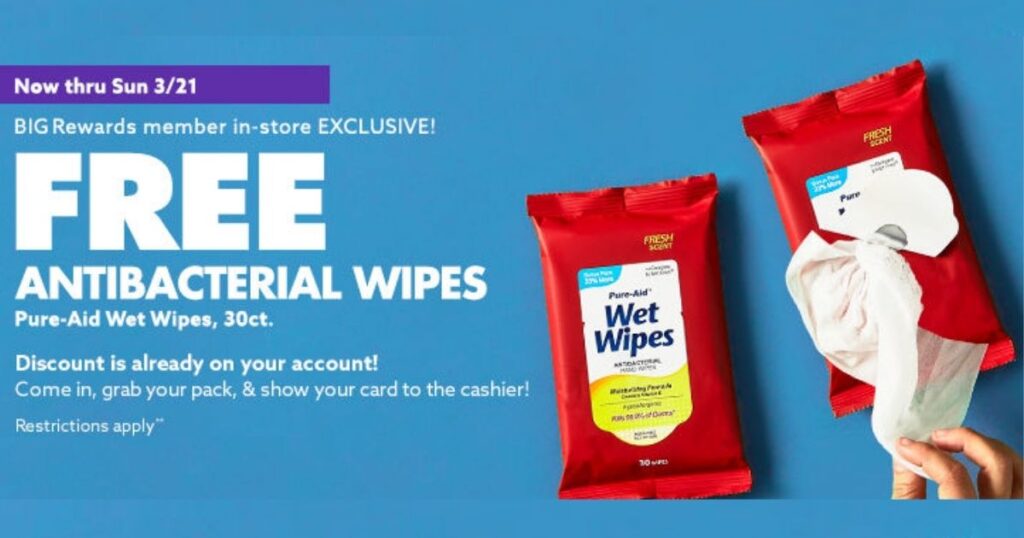 FREE Antibacterial Wipes for Big Lots Rewards Members The Freebie Guy®