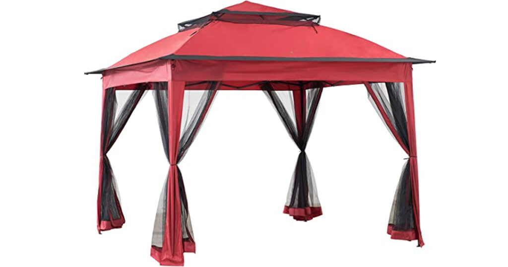 POP UP GAZEBO WITH MOSQUITO NET ONLY 119.99 (REG. 213.70) The
