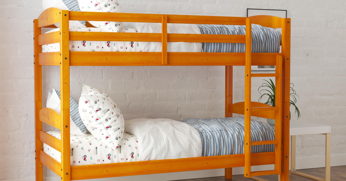 Better Homes Gardens Leighton Wood Twin Over Twin Bunk Bed