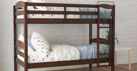 Better Homes Gardens Leighton Wood Twin Over Twin Bunk Bed