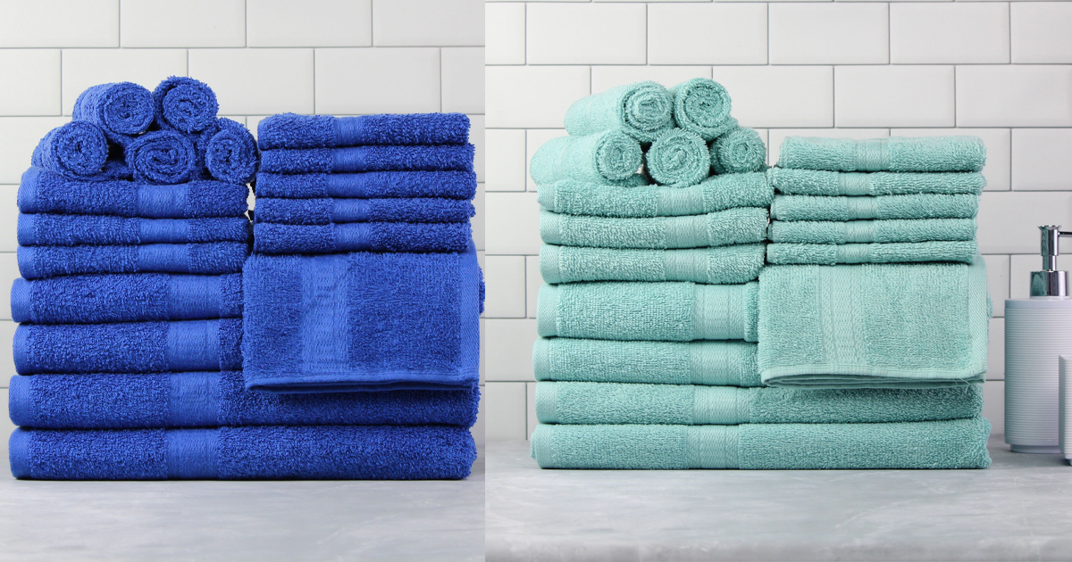 mainstays 4 pc bath towel sets