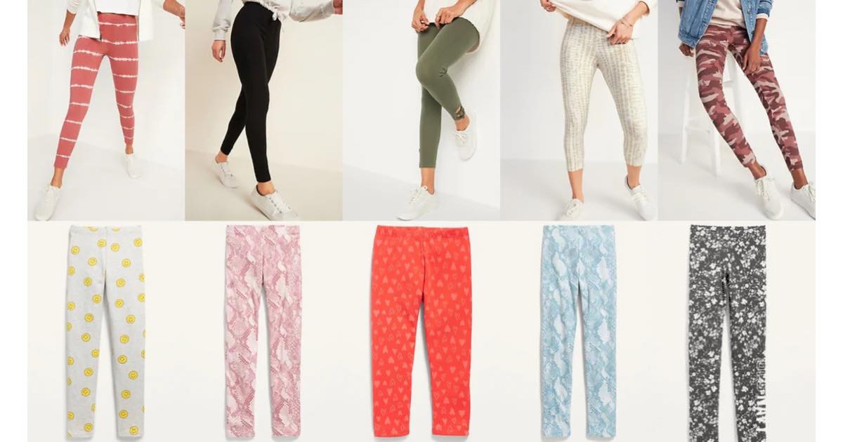 OLD NAVY - GIRLS LEGGINGS $4 & WOMEN'S LEGGINGS $8 - The Freebie Guy®