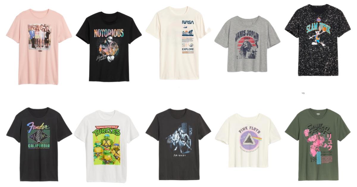 OLD NAVY - $9 Graphic Tee Sale - TODAY ONLY - The Freebie Guy®