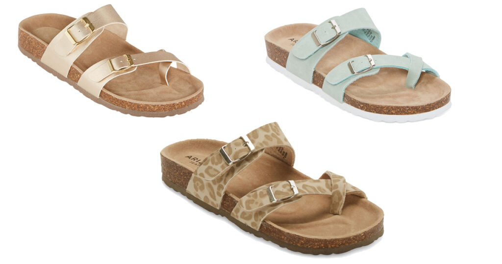Arizona Fairhaven Womens Adjustable Strap Footbed Sandals