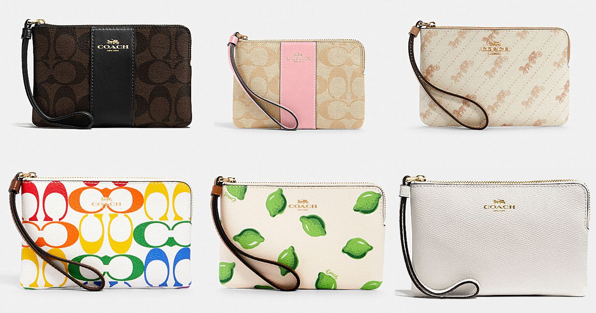 COACH OUTLET - CORNER ZIP WRISTLETS STARTING AT $22 - The Freebie Guy® ️️️