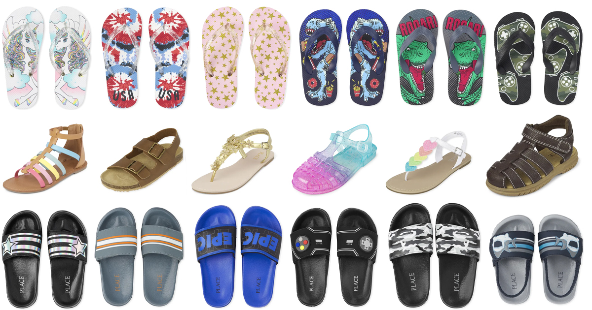 THE CHILDRENS PLACE - KIDS FLIP FLOPS & SANDALS STARTING AT ONLY $2.97