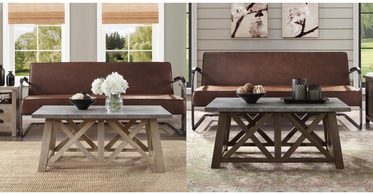 better homes and gardens rustic coffee table