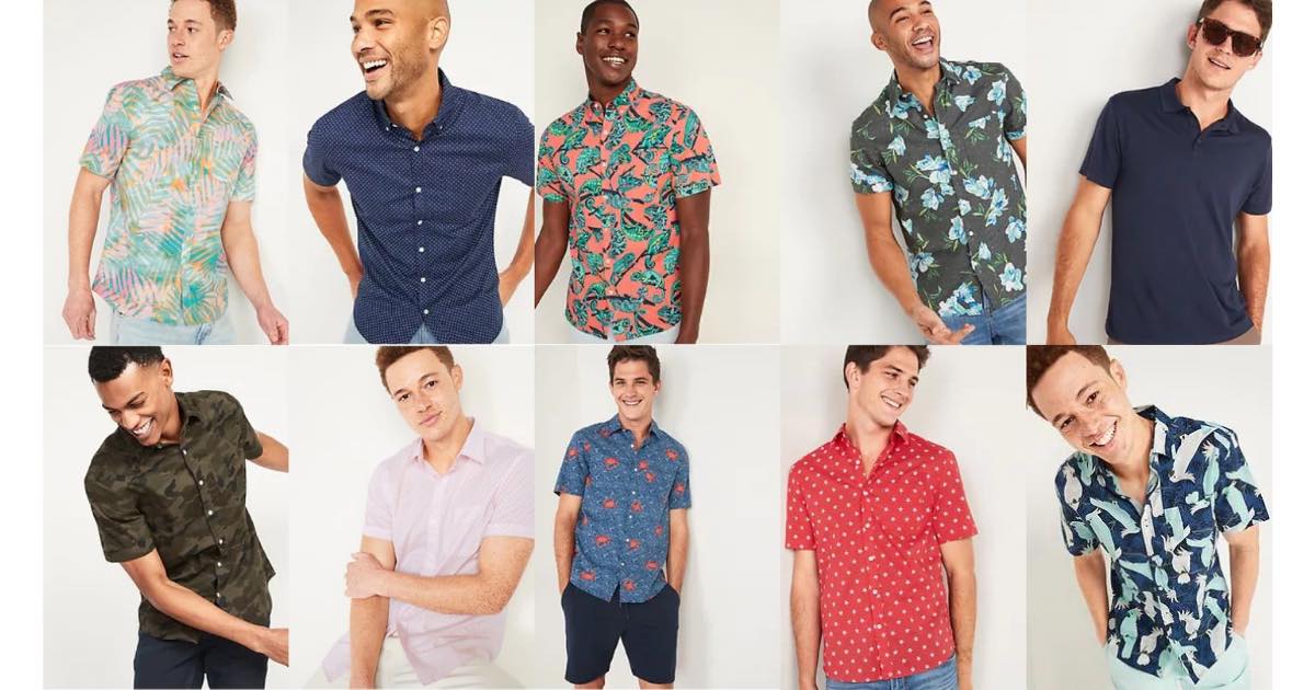 mens button down shirts old navy