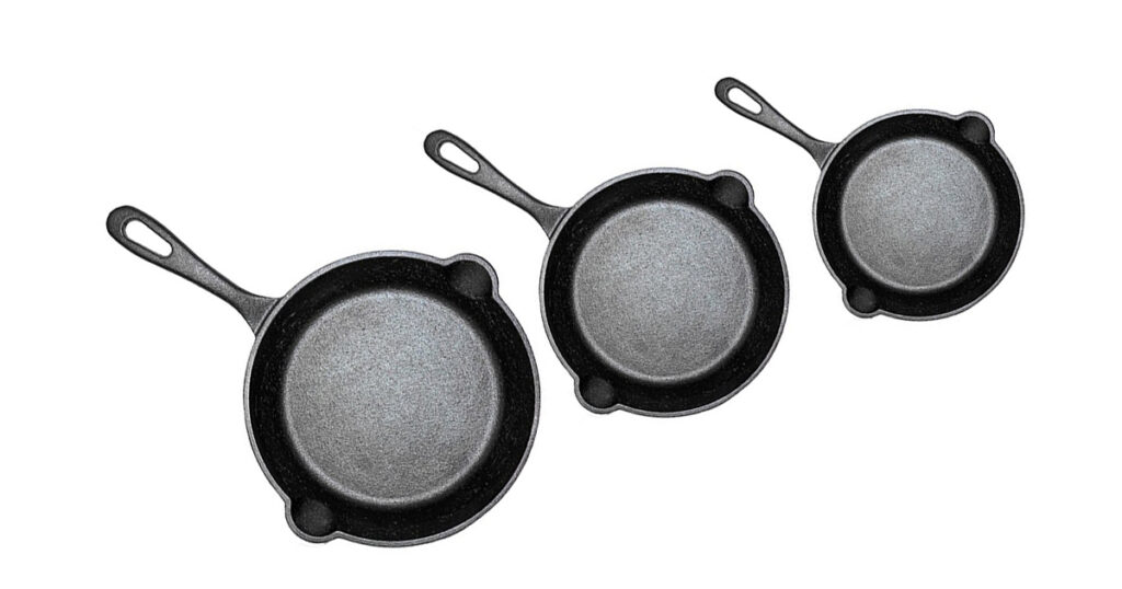 ZULILY BERGHOFF 3PC CAST IRON SKILLET SET ONLY 21.24 The Freebie Guy®