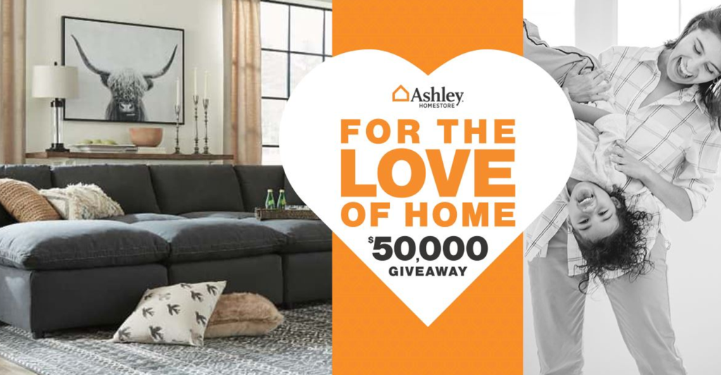 For the Love of Home Ashley Furniture 50K Giveaway The Freebie Guy®