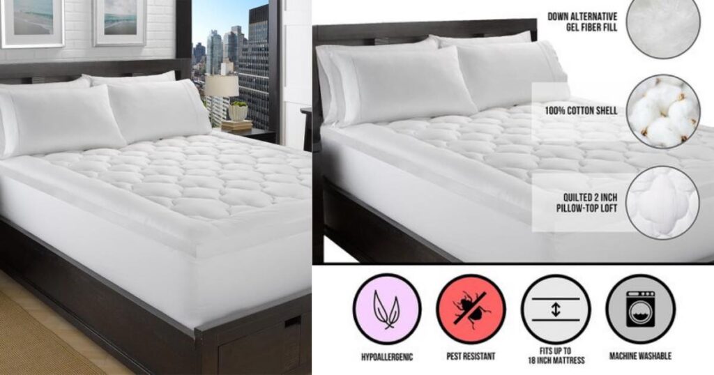 vitality microgel microfiber mattress topper