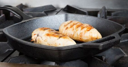 Lodge Pre seasoned inch Cast Iron Grill Pan with Assist Handle