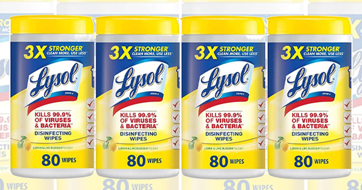 AMAZON LYSOL WIPES 4PK ONLY 9.43 The Freebie Guy®