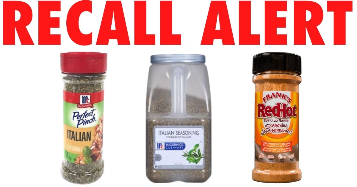 Recall Alert McCormick Italian Seasoning Products and Frank’s RedHot