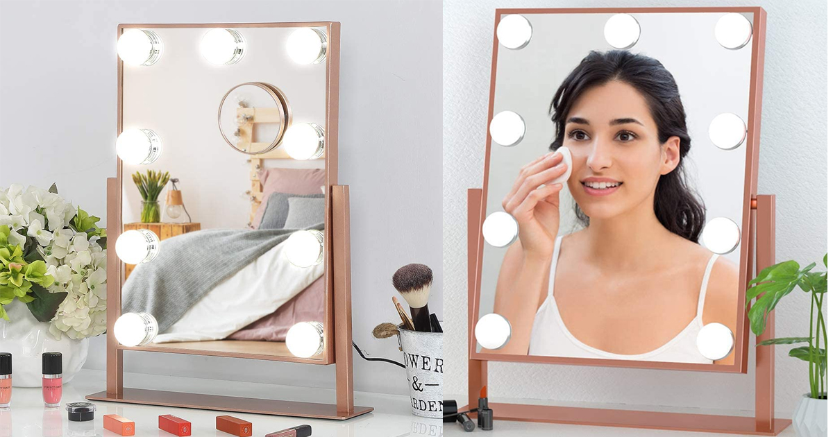 AMAZON HOLLYWOOD VANITY MIRROR ONLY 18.99 The Freebie Guy