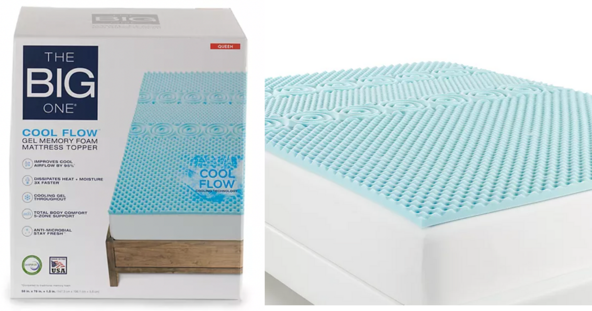 kohls serta gel memory foam mattress topper